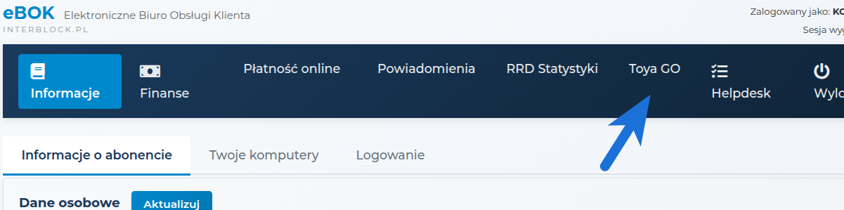 Zakładka TOYA GO w eBOK